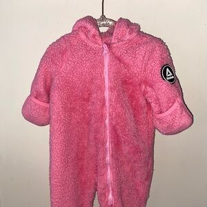 Reebok Pink Fleece Kids Bodysuit